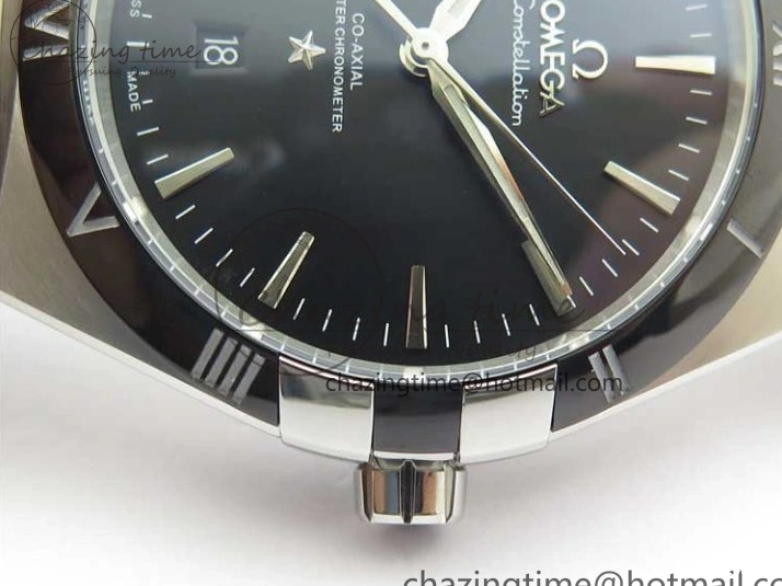 0419 Neat Constellation 131.33.41.21.03.001 SS TW Best Edition Black Dial On Gummy Strap A 7873